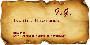 Ivanics Giszmunda névjegykártya